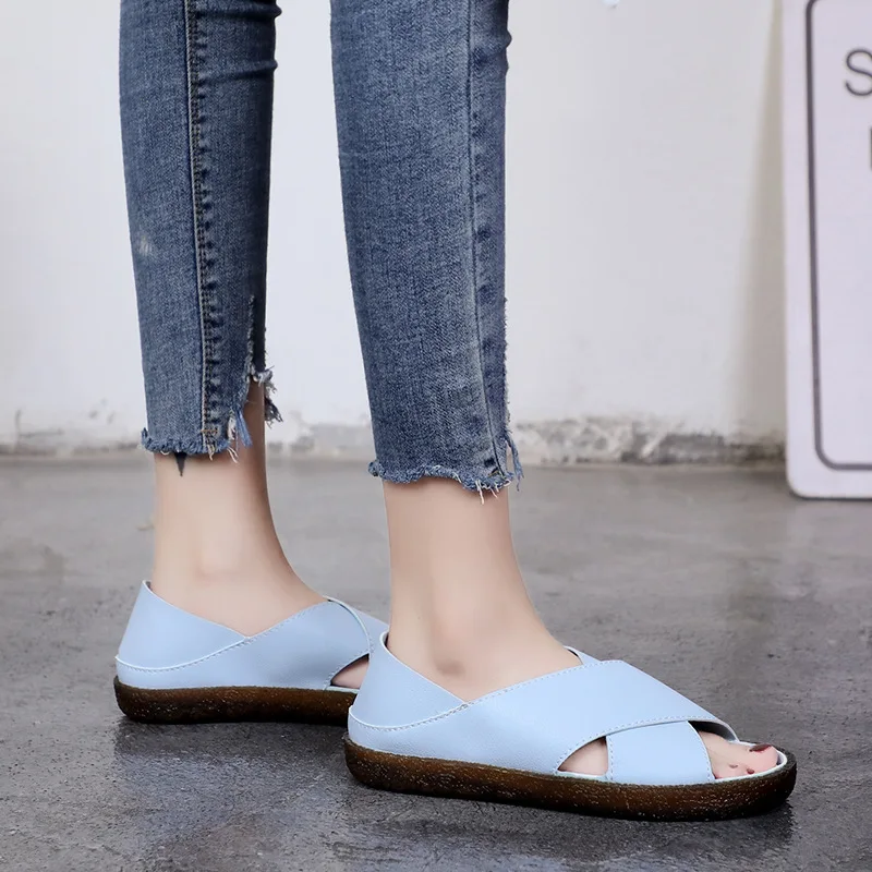 ناسفة العلوي الملزمة شقة حذاء مريح صنادل وشباشب اثنين أحذية