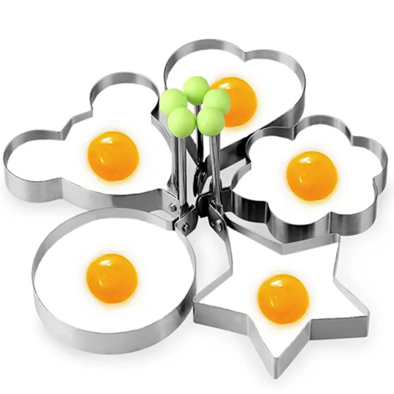 

YIBO Stainless steel omelet creative kitchen steamed pouch egg heart-shaped grinding tool fried egg model love lunch mold