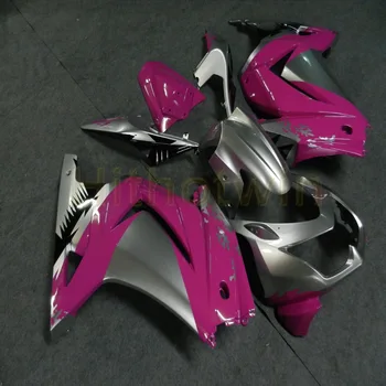 

bolts+Custom Injection mold pink silver motorcycle article fairings for EX250 2008 2009 2010 2011 2012 250R