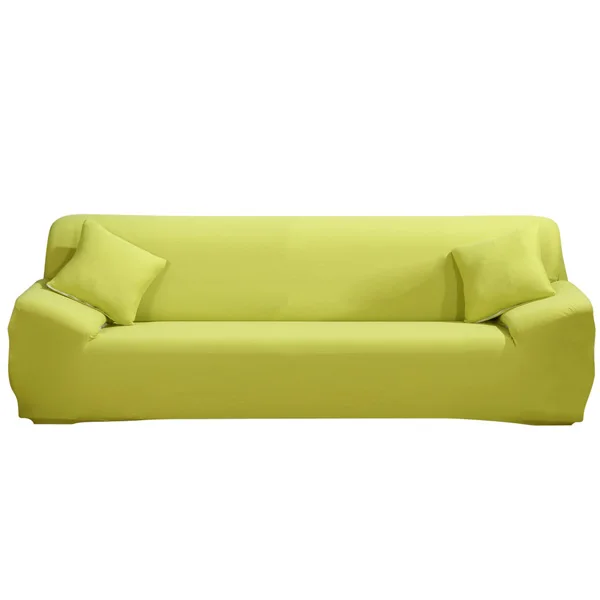 Твердые Цвет диван Чехол стрейч ткань диван Чехол эластичные Секционные Мебель Cover Protector чехол для 1/2/3/4-seater - Цвет: Green