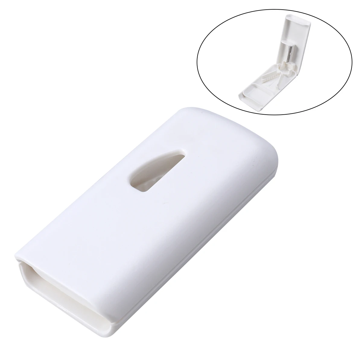 Divided Pill Storage Box Medicine Holder Tablet Cutter Splitter Divider Vitamin Container (White) | Дом и сад