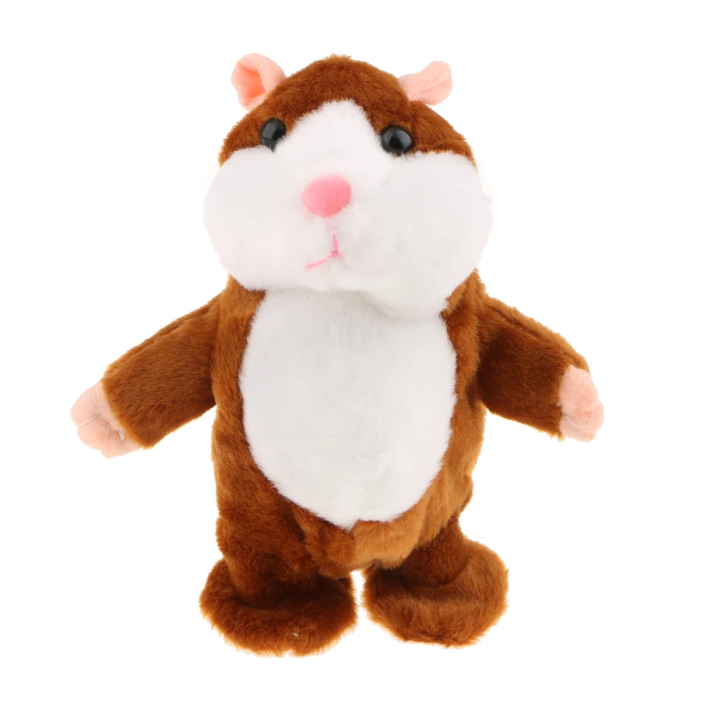 Soft Plush Hamster Mouse Pet Toy Speak Talking Sound Record Hamster Educational Animal Model Toy Christmas Gift