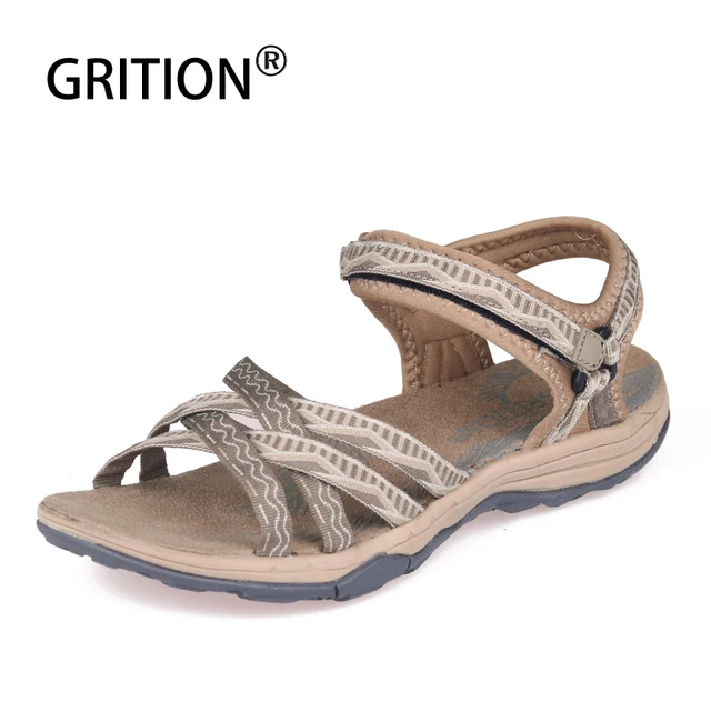 $US $20.78 GRITION Women Sandals Outdoor Slip-on Flat Platform Sandalias Summer Ladies Beach Comfortable Flowe