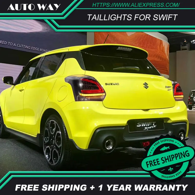 

Car Styling tail lights case for Suzuki Swift 2017-2019 Swift taillight LED Tail Lamp DRL fog lights rear trunk lamp cover