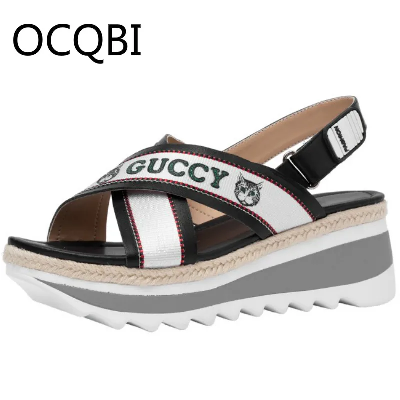

Womens Wedge Sandals Summer Shoes Elevated Wedge Open Toe Sandals Street Shoes Sz 34 - 39