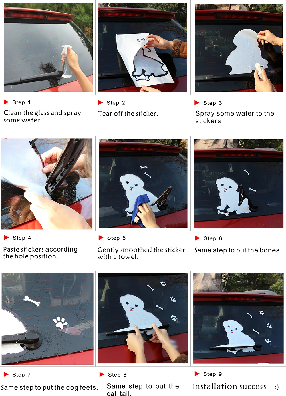 white dog instal