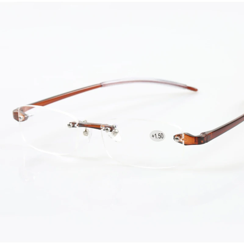 Без оправы ультра-легкие очки для чтения Ретро удобные Для мужчин Для женщин TR90 чтения очки дальнозоркостью очки высокое качество+ 1,0-+ 4,0