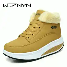 Новая зимняя женская обувь с полукруглой подошвой короткие зимние Ботинки Толстая Теплая обувь из бархата на нескользящей подошве для студенток и девушек женская обувь W6