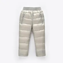Штаны для мальчиков и девочек; пуховые штаны; зимняя детская одежда для девочек; зимняя детская одежда; брюки для мальчиков; коллекция года; повседневная детская одежда