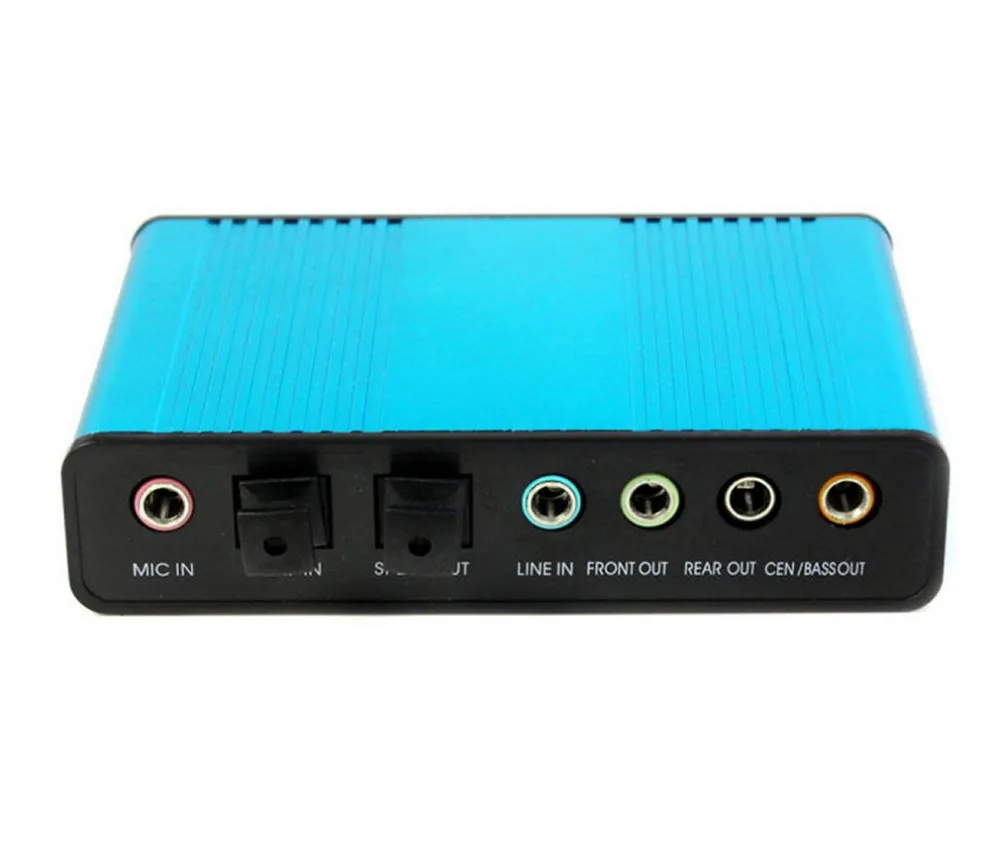 USB 6 Каналов 5,1 Внешний Аудио Внешний оптический адаптер Звуковая карта для портативных ПК Skype высокое качество