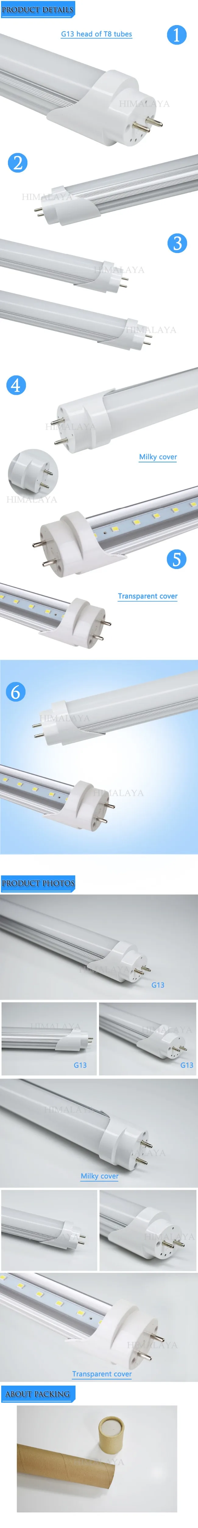 Toika FedEx 100 шт./лот 20 Вт 4ft 1200 мм T8 LED трубки свет Epistar SMD2835 10-12LM/pc 96led/ pc 2000LM AC85-265V