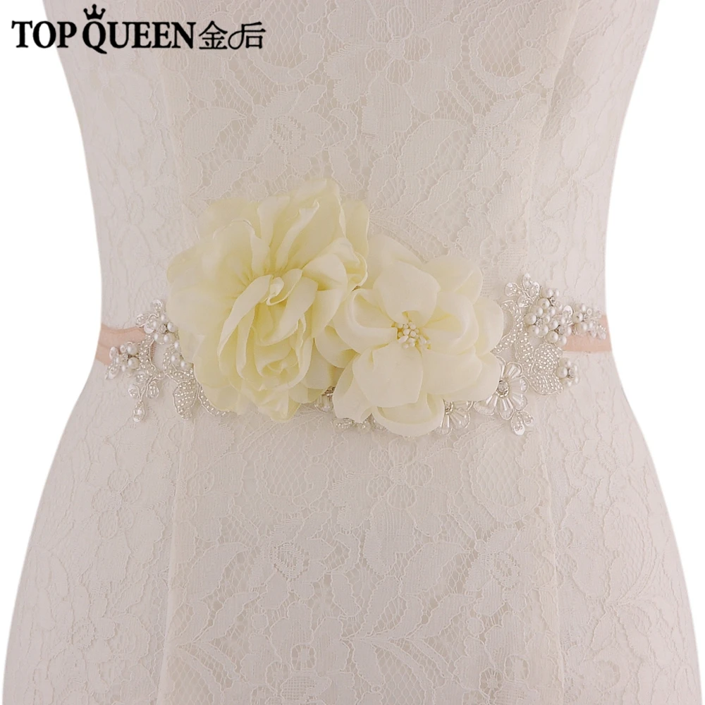 TOPQUEEN SJD-S172 красивые цветы Свадебные ремни свадебные пояса, красивые цветы эластичный пояс свадебные ленты пояса