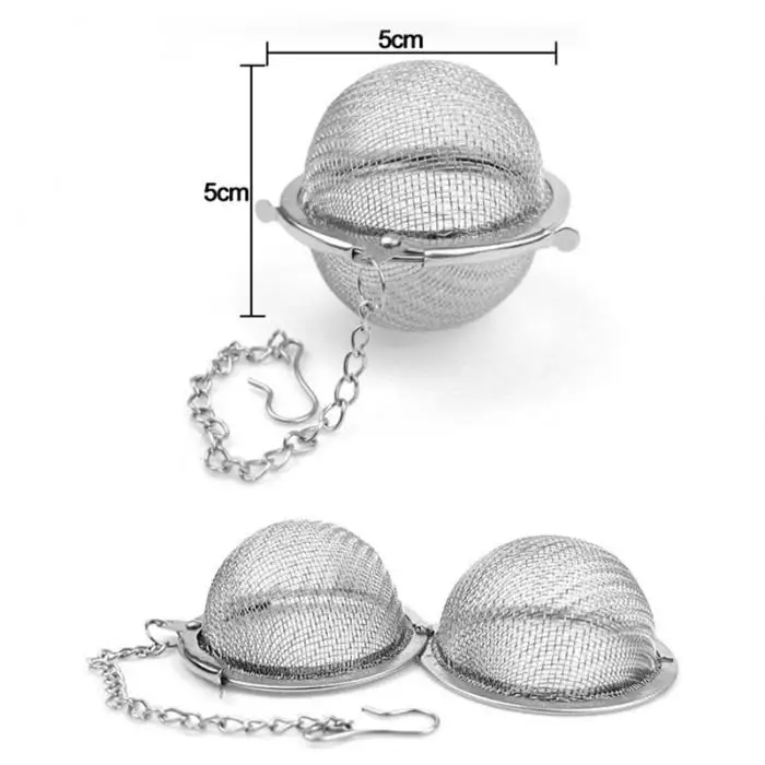 Новое чайное Нержавеющее ситечко фиксирующая пряность для чая сетка из нержавеющей стали шар диаметром 5 см