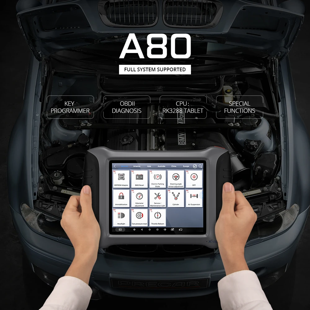 XTOOL A80 автоматический ключ программист все системы obd2 диагностический инструмент регулировка одометра EEPROM адаптер код ридер бесплатное обновление онлайн