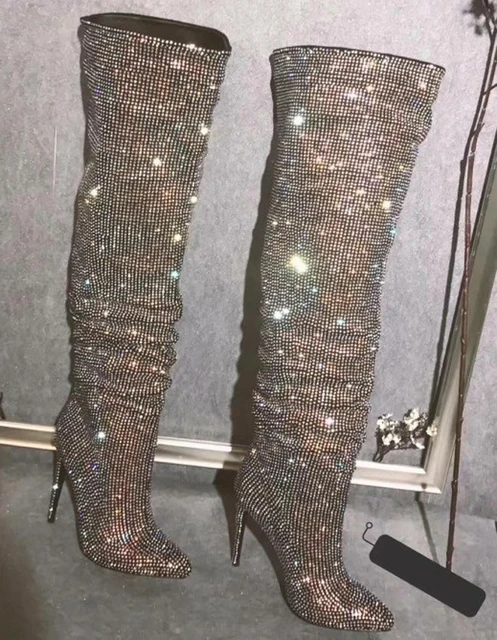 Botas brillantes mujer hot sale