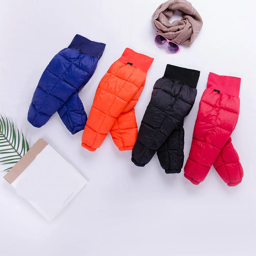 

MUQGEW 2019 Hot Sale Baby Girls Boys Kid Solid Warm Pants Elastic High Waisted Outwear Long Trousers Dropshipping Baby Pants