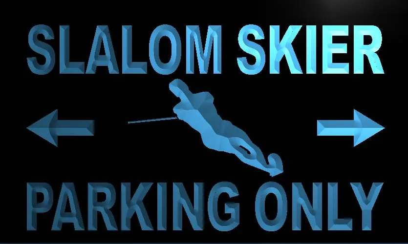 M409 Slalom Skier Parking Only Led Neon Light Sign | Дом и сад