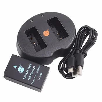 

DSTE en-el20 EN-EL20a Battery with Dual USB Charger for NIKON 1 J1,1 J2,1 S1,1 V3,Coolpix A,P950,Blackmagic Pocket Cinema Camera