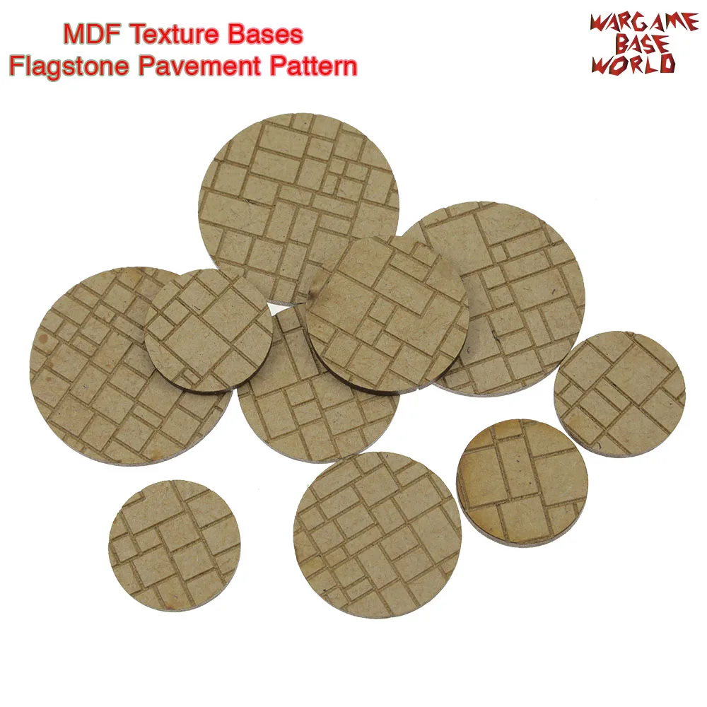 MDF 텍스처 베이스, 라운드 판석 포장 패턴, 벽돌 텍스처 베이스, 레이저 컷 목재, 25mm - 40mm