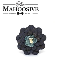Mahoosible мужской цветочный нагрудный Жених деревянный лацкан булавка цветок Свадебный бутоньерка цветочный галстук лацкан