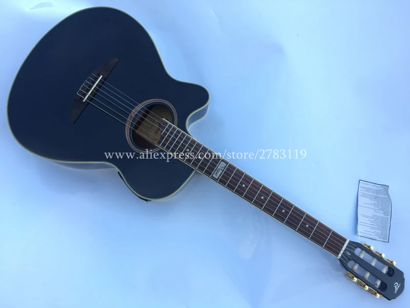 

Left handed Classical guitar,39" Cutaway Electric Acoustic Guitars,Spruce Top/Mahogany Body guitarra With LCD Pickup