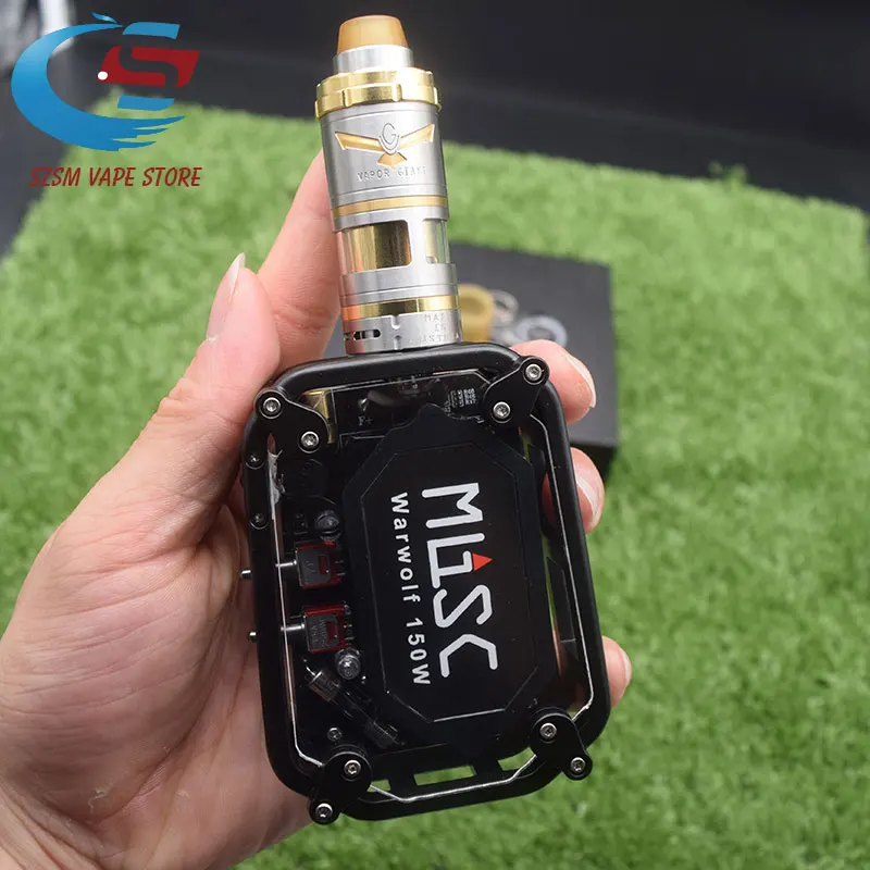 Электронная сигарета Warwolf 150W коробка мод комплект vape с v6 S 23 мм RTA атомайзер