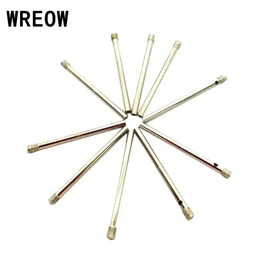 

WREOW 10Pcs 4mm Diamond Hole Saw Coated Core Glass Hole Saws Drill Bit Set for Ceramic Glass Granite Marble Tile Hand Tools