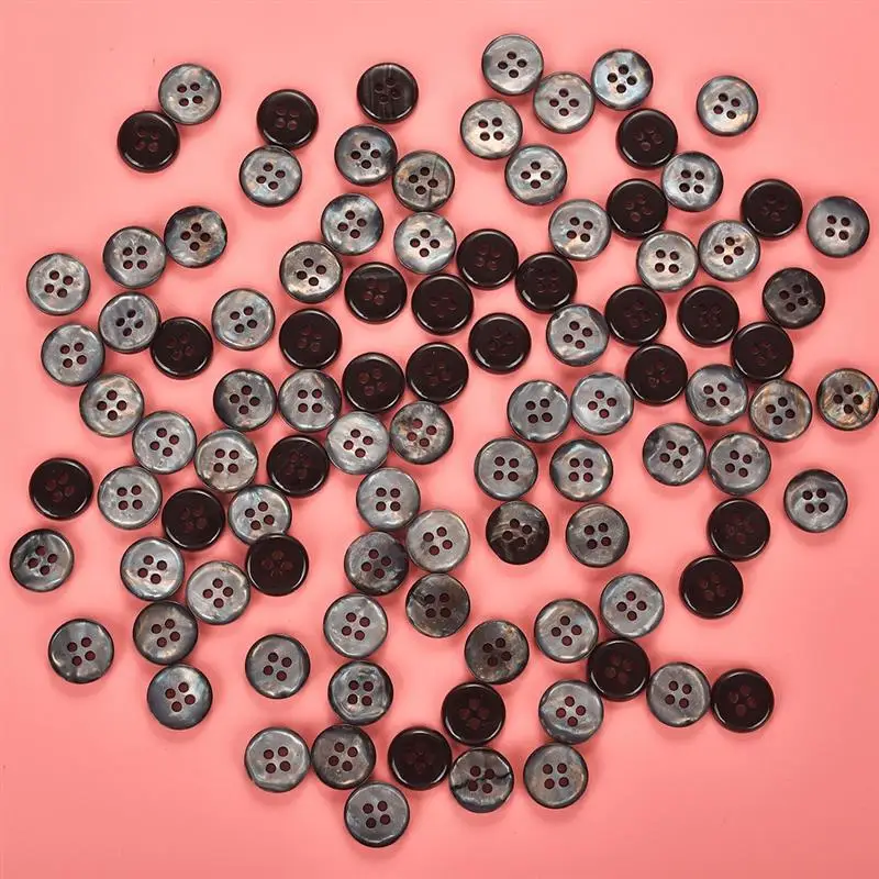 Много 50/100 шт Круглые Кнопки из смолы швейные инструменты, нержавеющая сталь декоративная кнопка Скрапбукинг аппликация для одежды ручная работа аксессуары