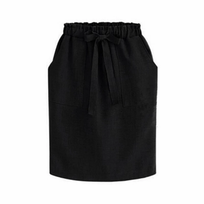 2018 новые модные женские винтажные юбки с бантом для девочек женские миди трапециевидной формы с эластичной талией офисные хлопковые юбки с