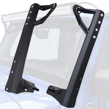 

Undoeve 1pair Straight LED Light Bar Steel Metal Upper Windshield Mounting Brackets for 2007-2017 Jeep Wrangler JK