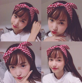 

New arrival 2017 women summer red palid hairbands cute hair accessories headband gum for hair