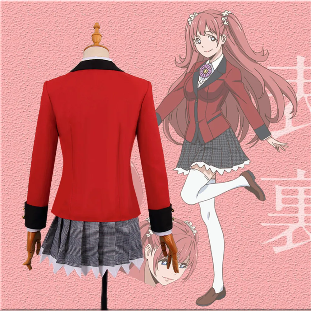 Anime Kakegurui Yumemi Yumemite/'s Uniform Cosplay Costume-Free Shipping