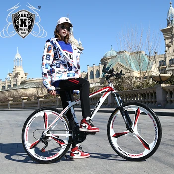 

High quality 26 inch bike steel 21 speed aluminum frame mountain bike skateboard pedal oil spring shock absorber double disc bra