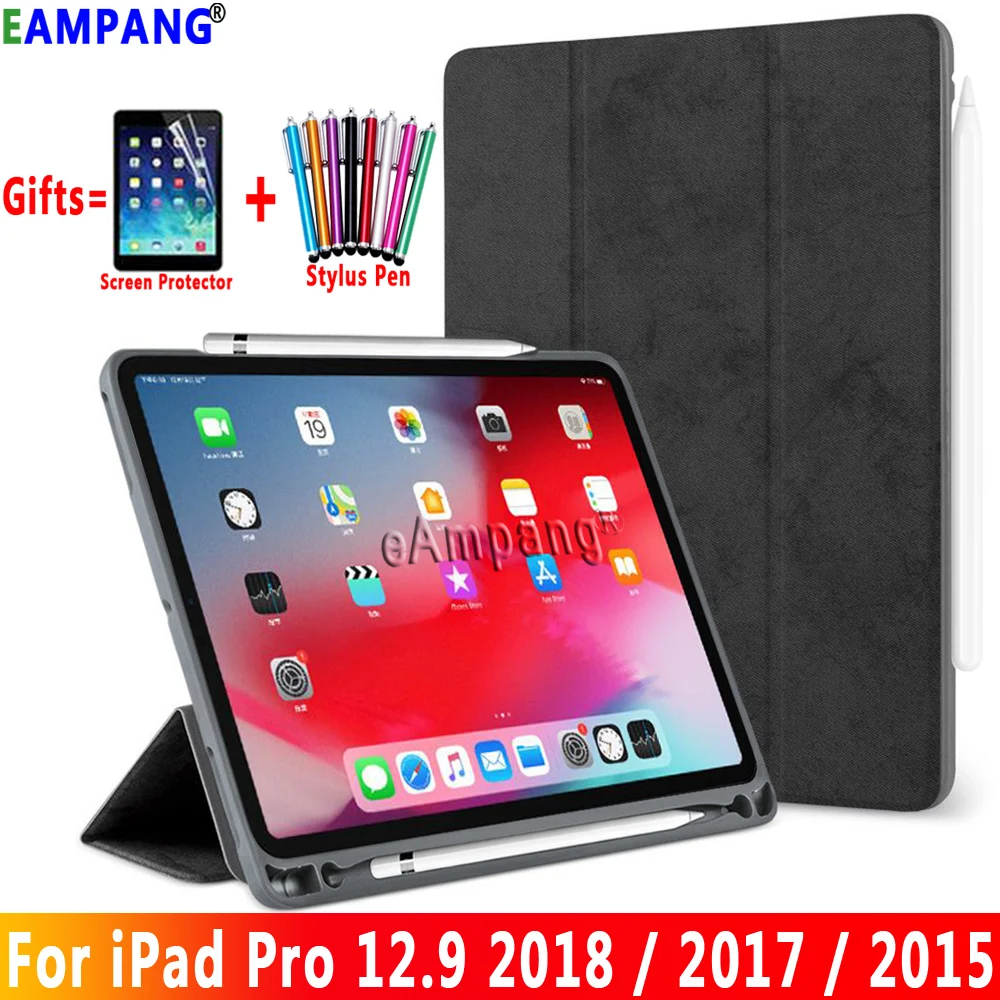 Чехол для iPad Pro 12 9 2015 2017 2018 с держателем карандашей умный чехол премиум класса из