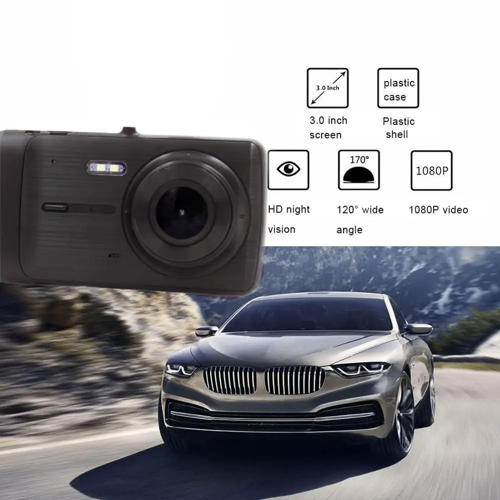 Видеорегистратор автомобильный dfdf 4 дюйма HD 1080P широкий угол обзора 170