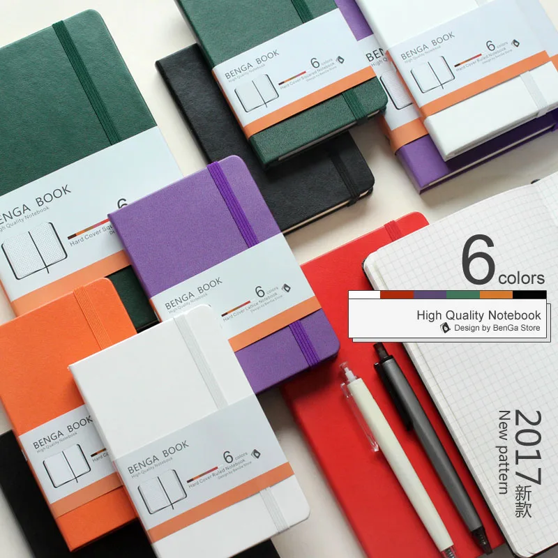 Lattice grid notebook A6 dot sketchbook portable leather A5 writing