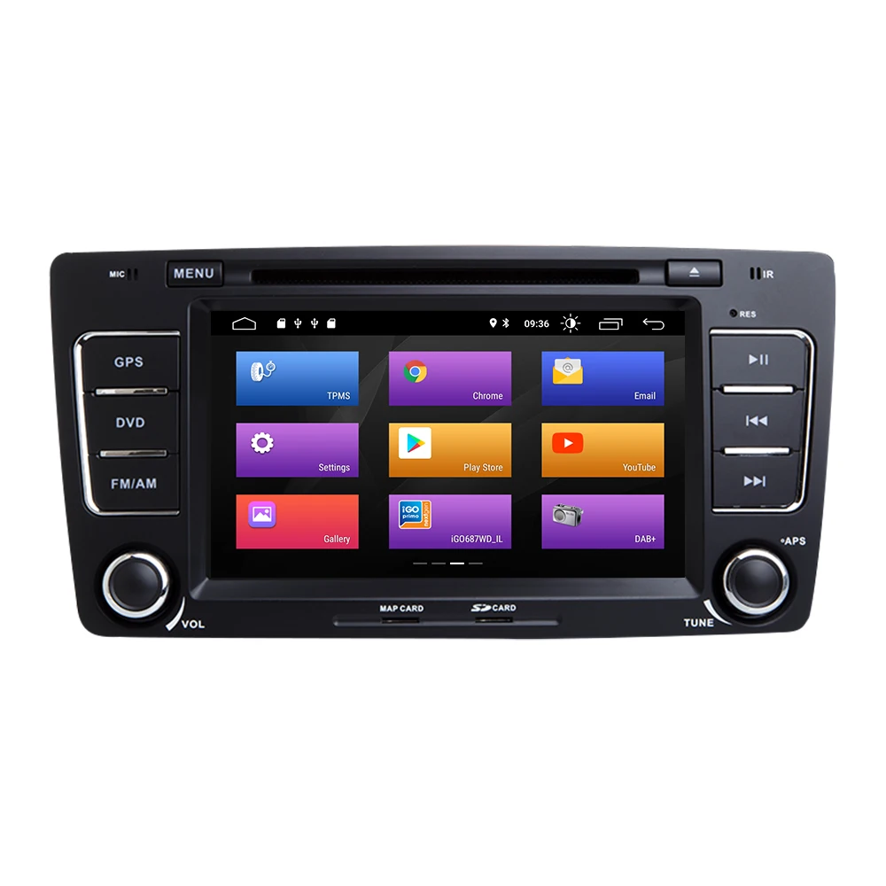 Авторадио 2 Din Android 9,0 автомобильный dvd-плеер для Skoda Octavia A 5 A5 2 A 7Yeti 2008 2009 2010 2011 2012 2013 gps навигация