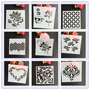 

Plastic Layering Stencils Template DIY Paper Card Scrapbooking Photo Album Diary Hand Craft
