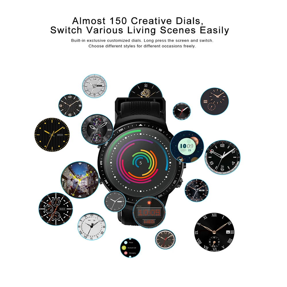  New Zeblaze Thor PRO 3G GPS Smartwatch 1.53inch 1GB+16GB Android 5.1 MTK6580 1.0GHz Sim Weather Fin - 33009677686