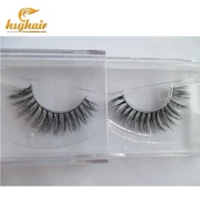 New 1 pair 3D mink eyelash wholesale 100% real mink fur Handmade crossing lashes individual strip thick lash A15