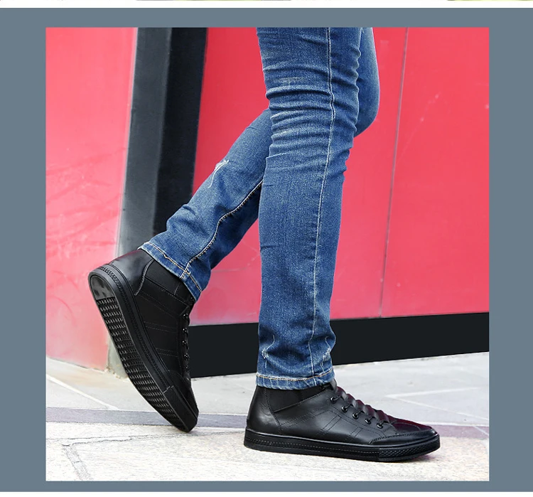 JUNJARM; высококачественные мужские ботильоны из натуральной кожи; итальянские мужские ботинки из натуральной кожи; черные мужские зимние ботинки на меху