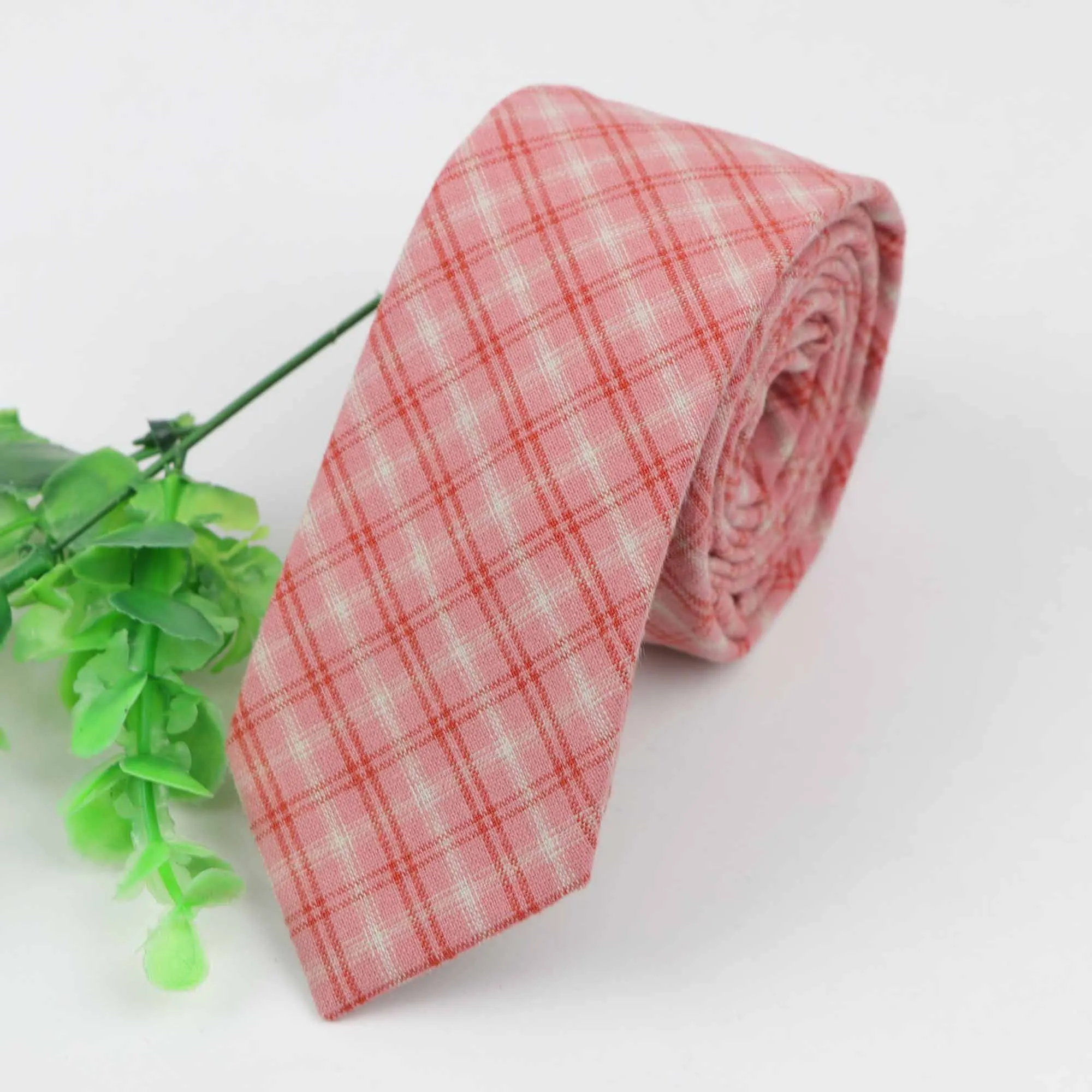 Хлопковый галстук, классический цветной квадратный полосатый строченный галстук, красивый Радужный Мужской узкие галстуки, дизайнерский галстук ручной работы - Цвет: 21