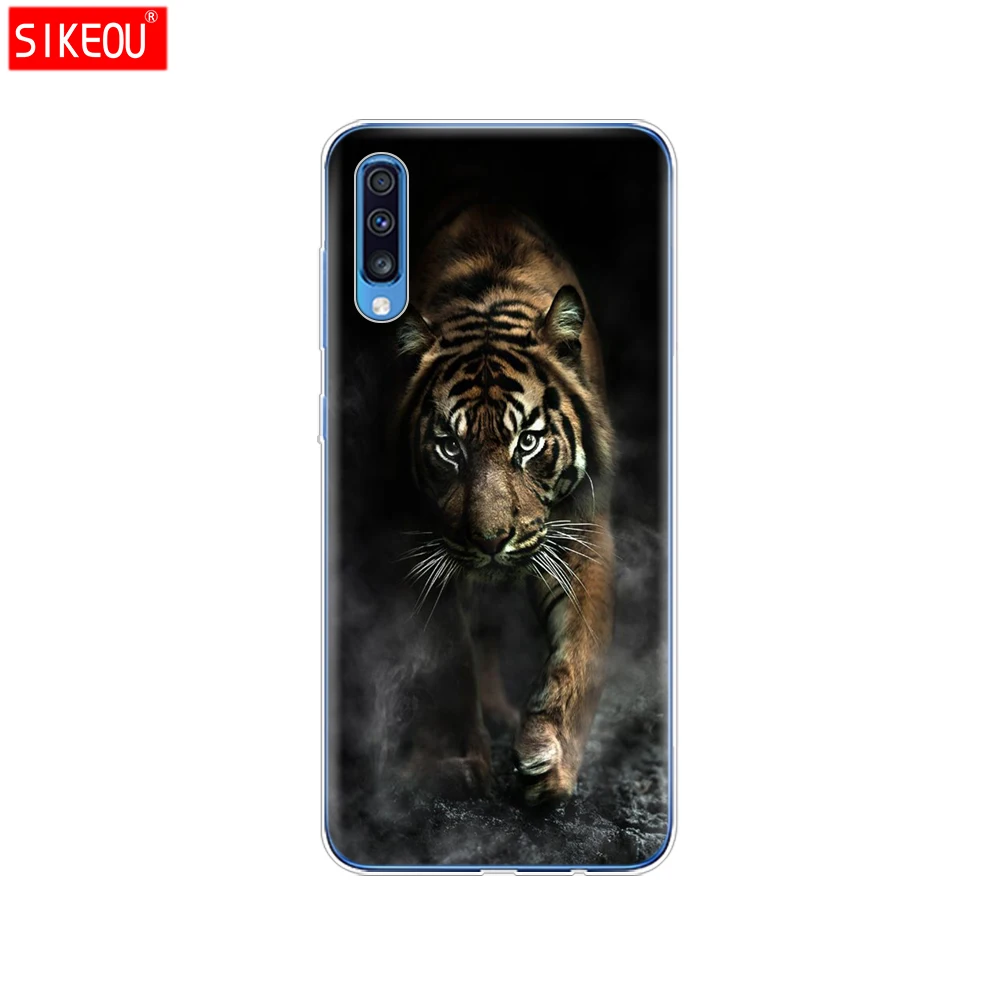 For Samsung A70 Case Soft TPU Phone Back Cover For Samsung Galaxy A70 silicon Cases Coque Capa A 70 A705 A705F bumper Cat - Цвет: 12076