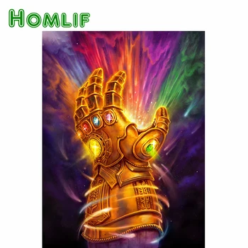 

HOMLIF Cartoon Super power gloves diamond Embroidery diy diamond painting mosaic diamond painting 3d cross stitch pictures Gift
