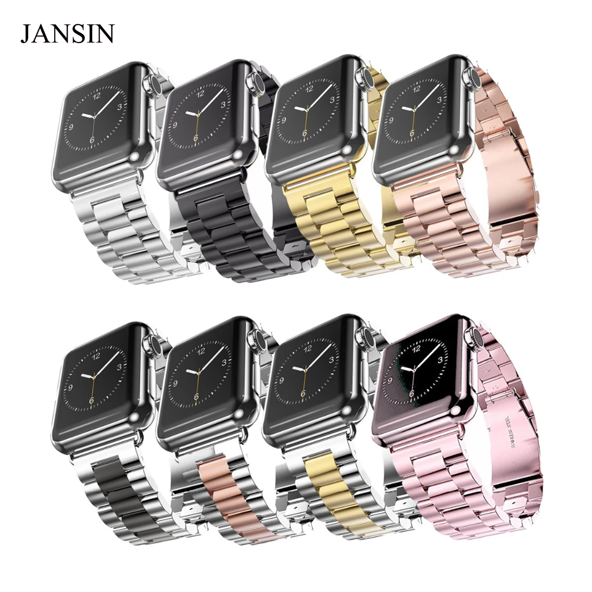 

Stainless Steel strap For Apple Watch band 38mm 42mm 40mm 44mm link Bracelet correa metal watch strap for iwatch Series 4 3 2 1