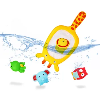 

Fashion Water Baby Bath Toys Rubber Duck Bathroom Toys Floating Fish For Kids Shower Mesh Toy Children 13-24 Months