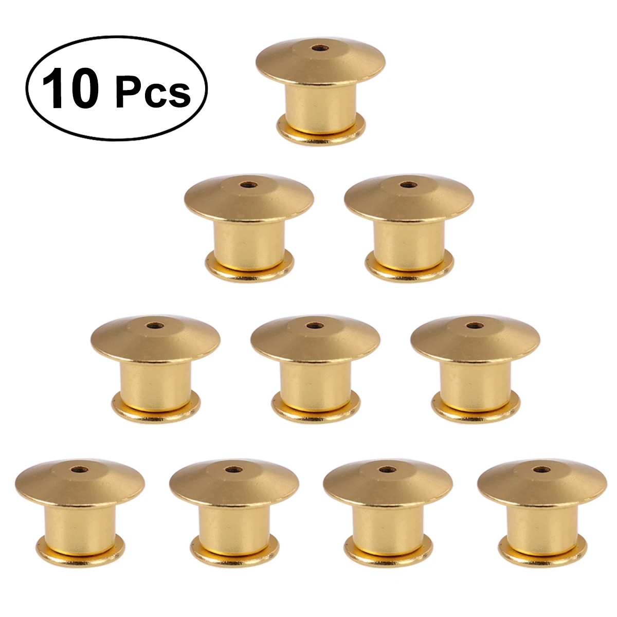 10pcs Locking Pin Backs Metal Locking Clasp Pin Keepers For Displaying