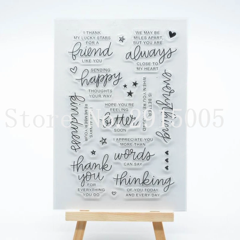 English sentence Scrapbook DIY photo cards account rubber stamp clear