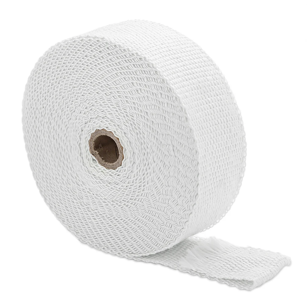 

15M Auto Titanium Exhaust Header Tube Fiber Heat Wrap Tape with Steel Cable Ties for Car Motorcycle