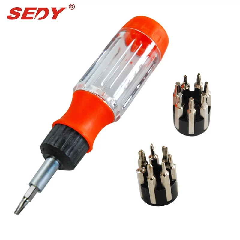 15PCS Portable Ratcheting Screwdriver Bits Set Hand Tool Ratcheting